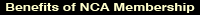 Benefits of NCA Membership